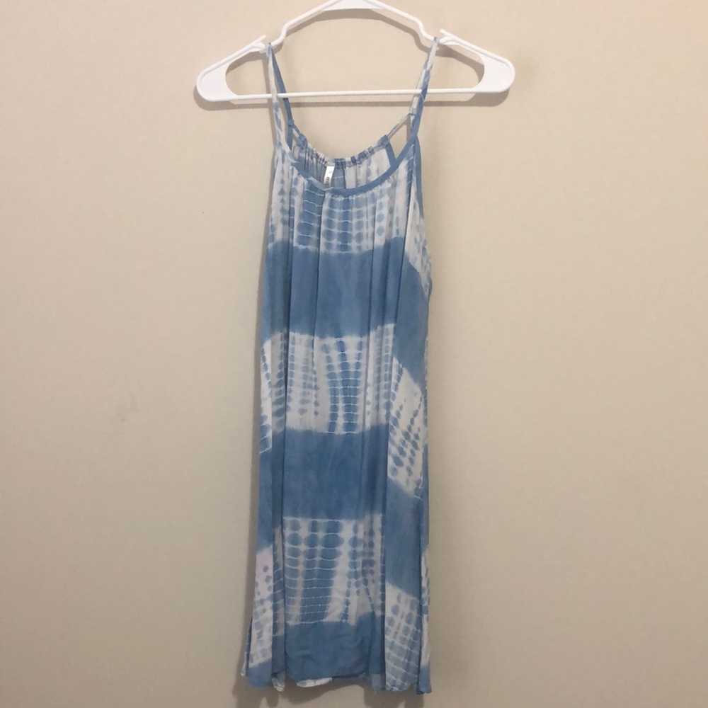 Blue tie dye dress
